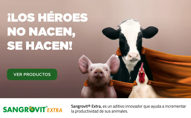 Sangrovit Extra, es un aditivo innovador que ayuda a incrementar la productividad de sus animales.